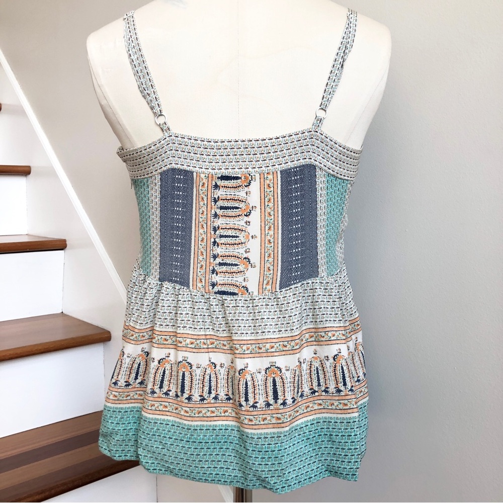 Vanessa Virginia Anthropologie Montara 100% Silk Peplum Blouse sz 0 - Picture 6 of 12